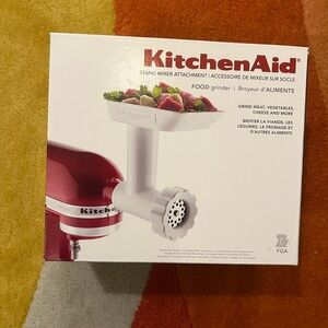 KITCHEN AID Food Grinder Stand Mixer White Attachment Model FGA